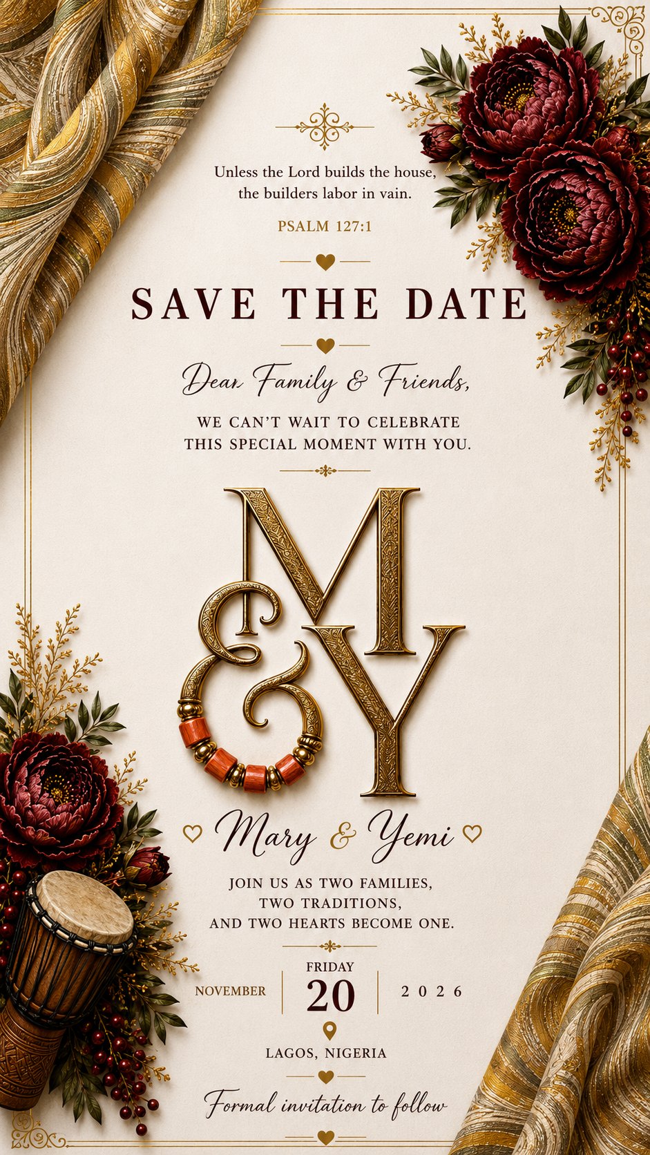 Save the Date — Mary & Yemi